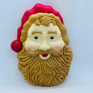 VTG Plastic Musical Santa Head Motion Activated "We Wish You A Merry Christmas"